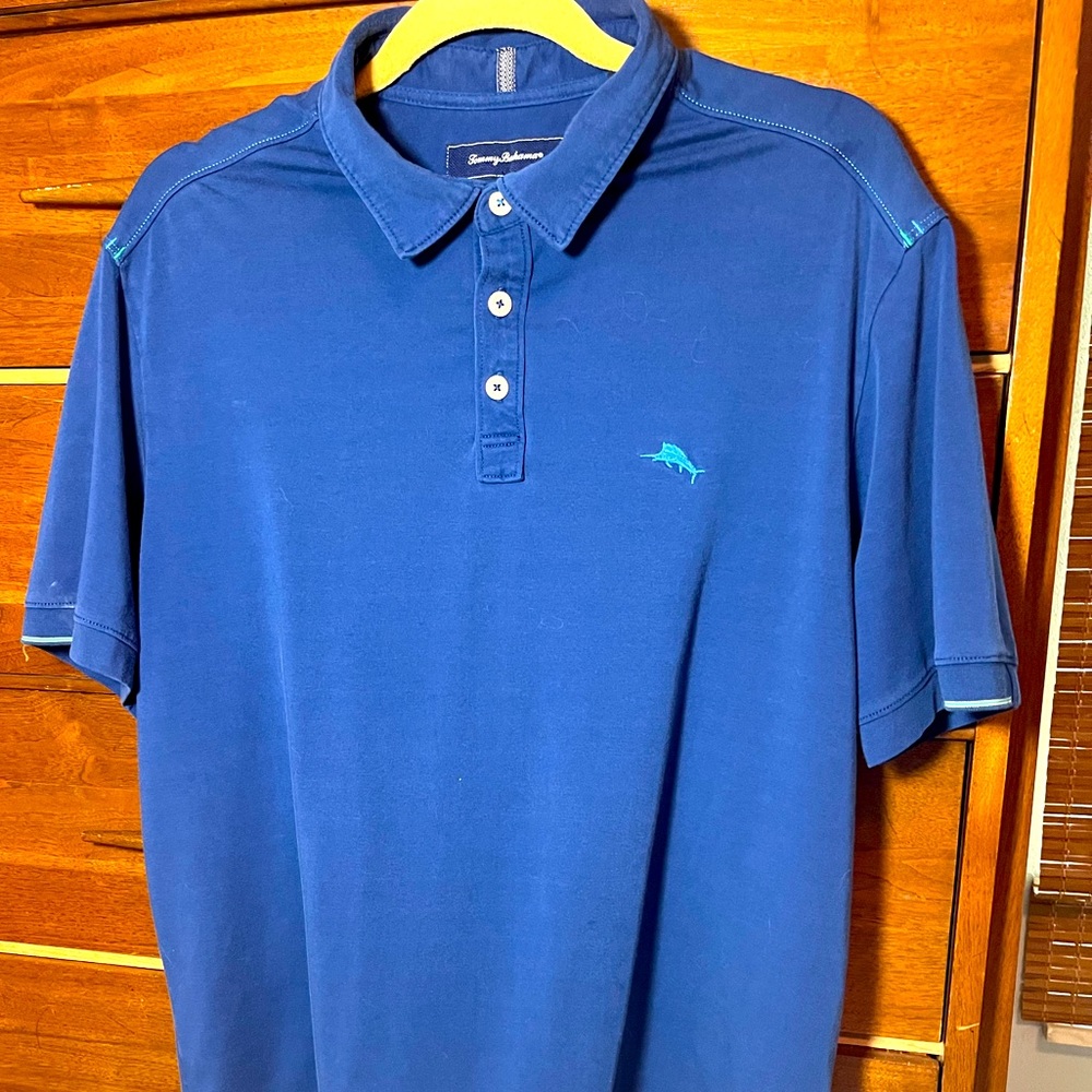 Tommy Bahama the most comfortable polo. Contrast stitching